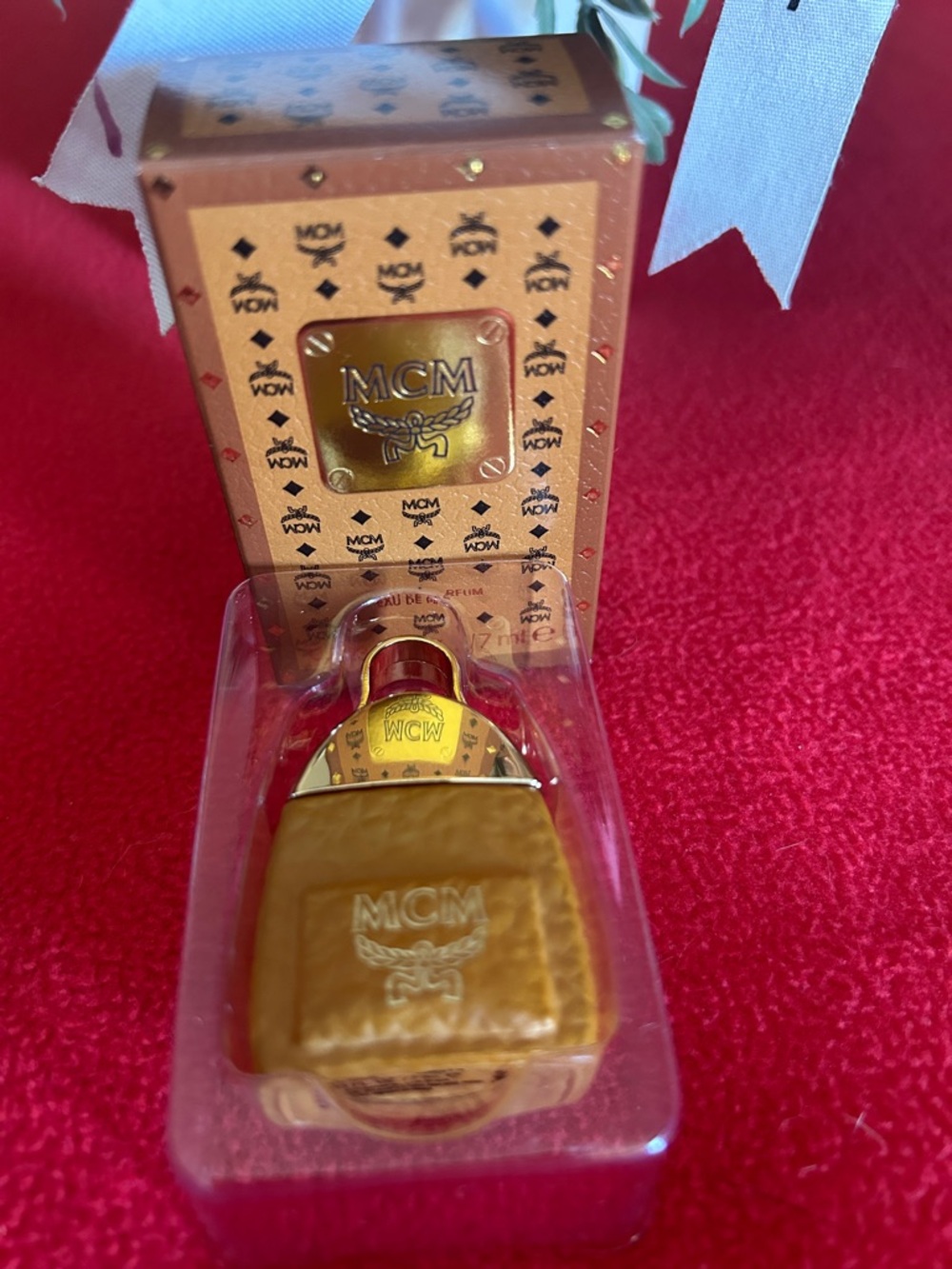 MCM Gold and Yellow Mini Eau de Parfum with Leather Keychain Bottle - Picture 2 of 12